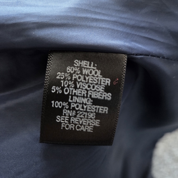 Miss Sixty Double Breasted Belted‎ Pea Coat Navy Blue Size Large - Picture 10 of 10